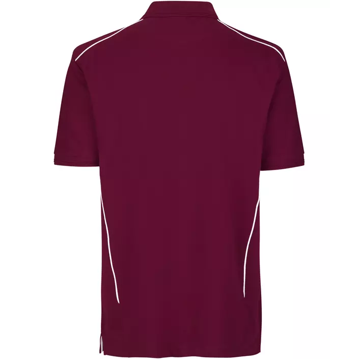 ID PRO Wear pipings polo T-shirt, Bordeaux, large image number 1