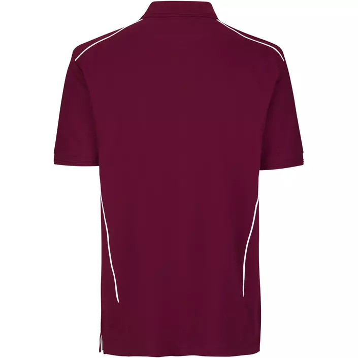 ID PRO Wear pipings polo T-shirt, Bordeaux, large image number 1