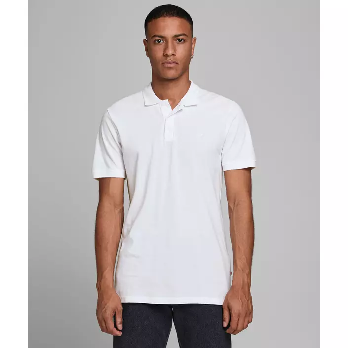 Jack & Jones JJEBASIC polo shirt, White, large image number 1