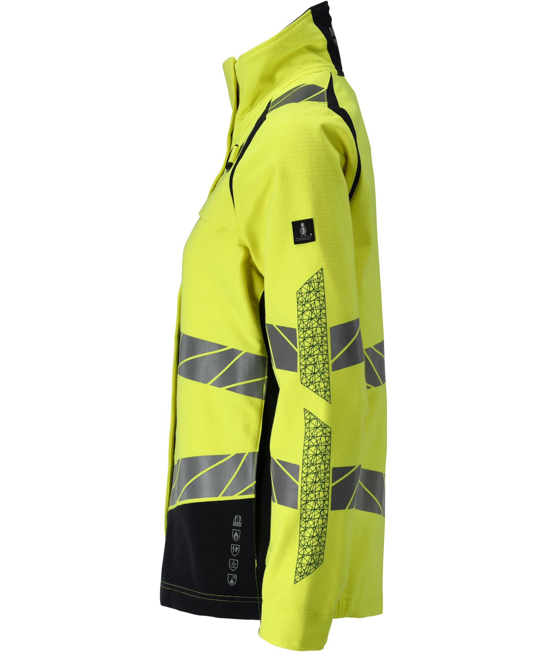 Mascot Accelerate Multisafe women's jacket full stretch, Hi-Vis Yellow/Dark Marine, large image number 3