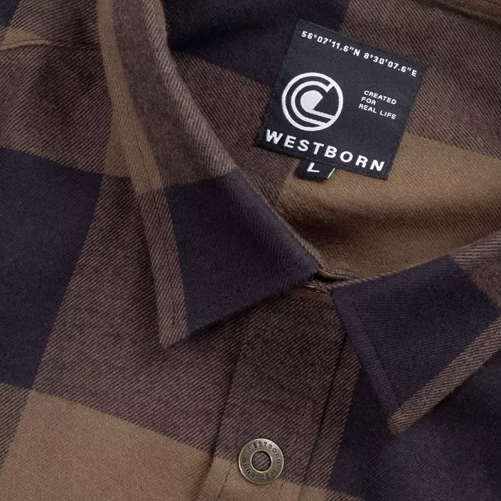 Westborn flannel shirt, Cocoa Brown/Black, large image number 4