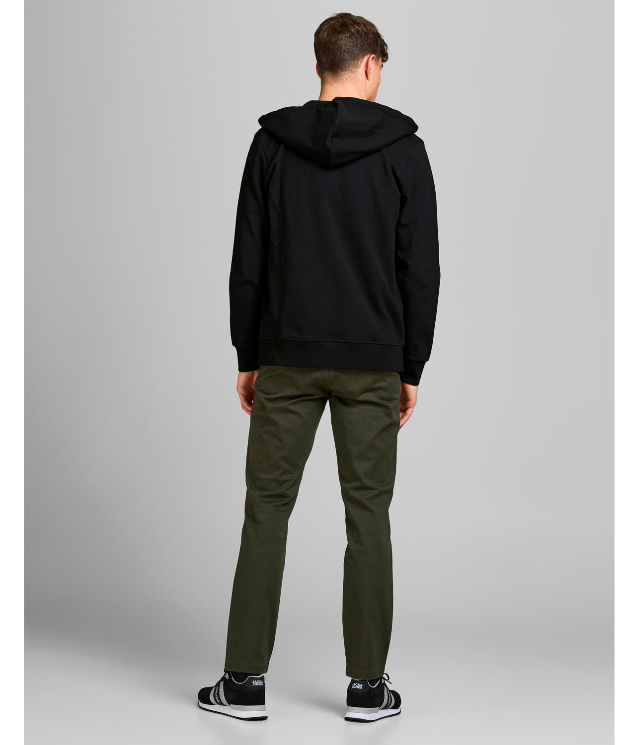 Jack & Jones JJEBASIC hoodie with full zipper, Black, large image number 2