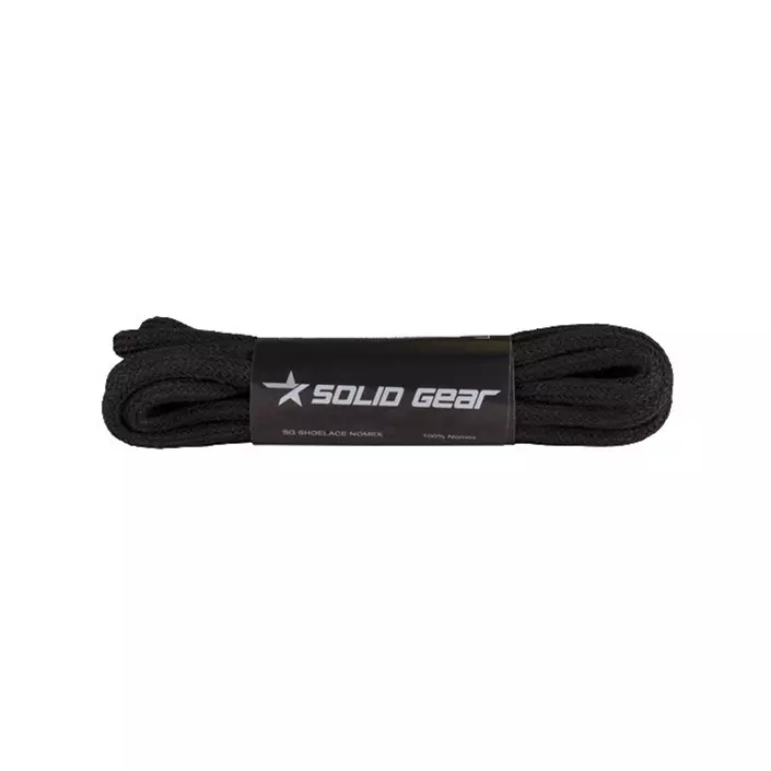 Solid Gear flame-retardant round laces, Black, large image number 0