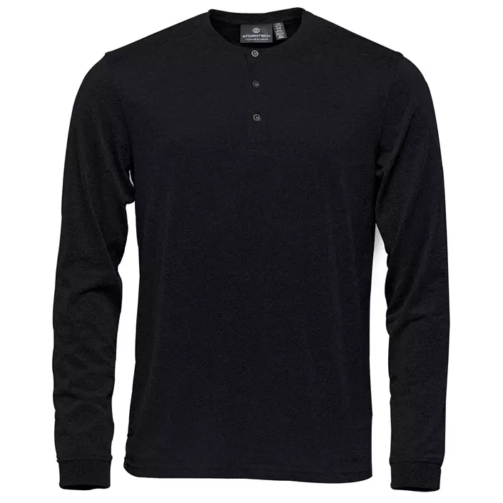 Stormtech Torcello Henley long-sleeved Grandad T-shirt, Black, large image number 0