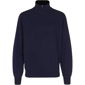 ID Sweatshirt with short zipper, Marine Blue