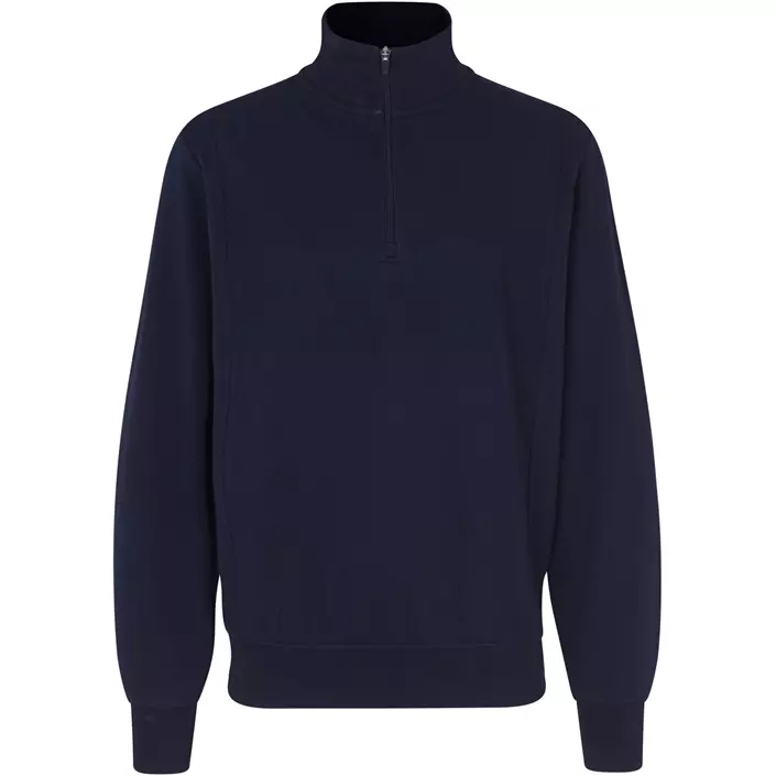 ID Sweatshirt with short zipper, Marine Blue, large image number 0