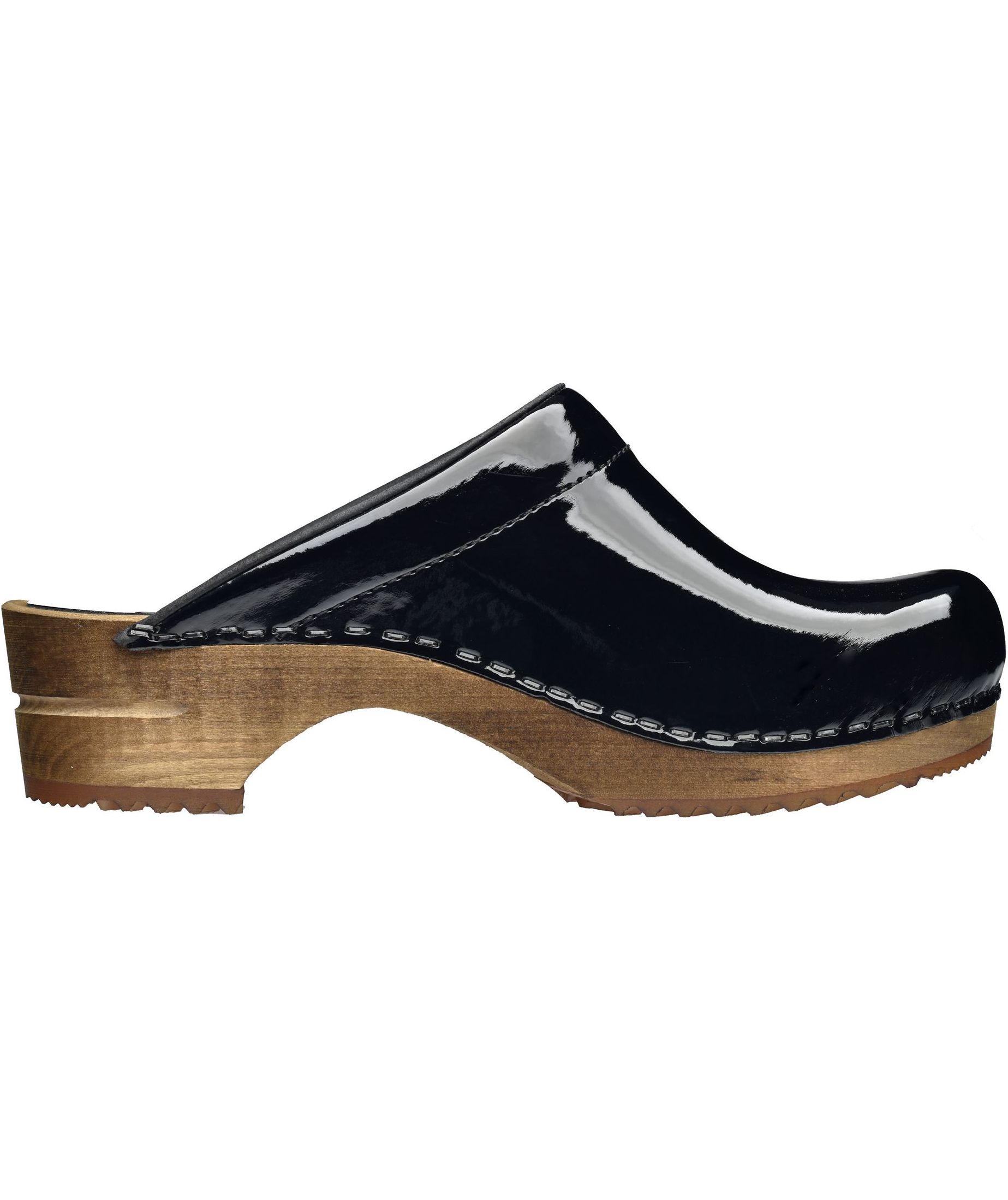 Sanita Classic patent women's clogs, Black, large image number 1