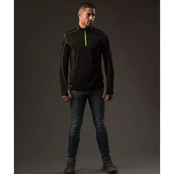 Stormtech Pulse baselayer sweater, Black/Lime