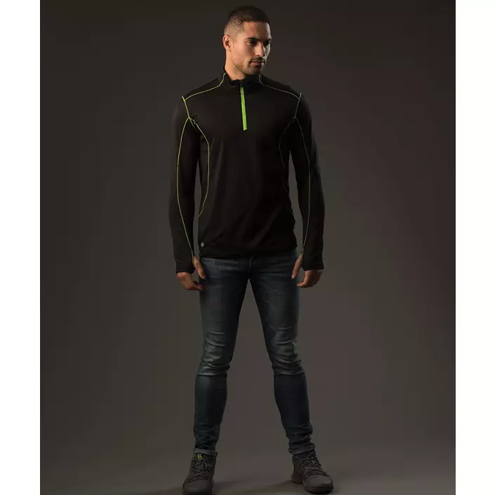 Stormtech Pulse baselayer sweater, Black/Lime, large image number 1