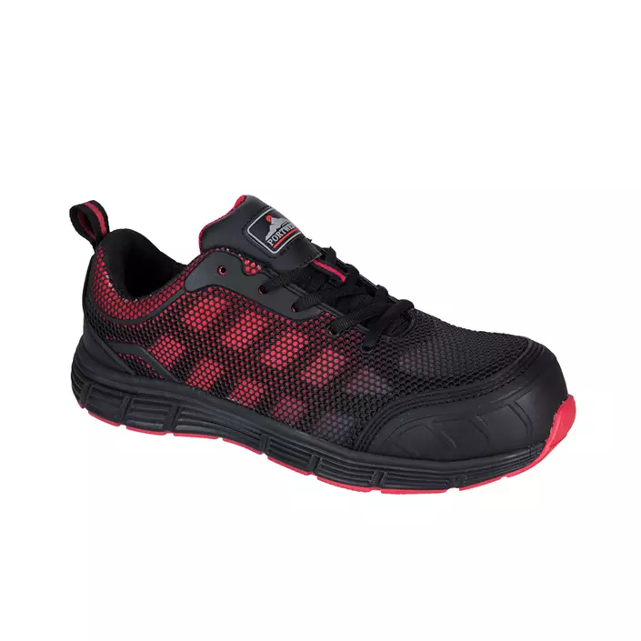 Portwest Compositelite Ogwen Low Cut safety shoes S1P, Black/Red, large image number 0