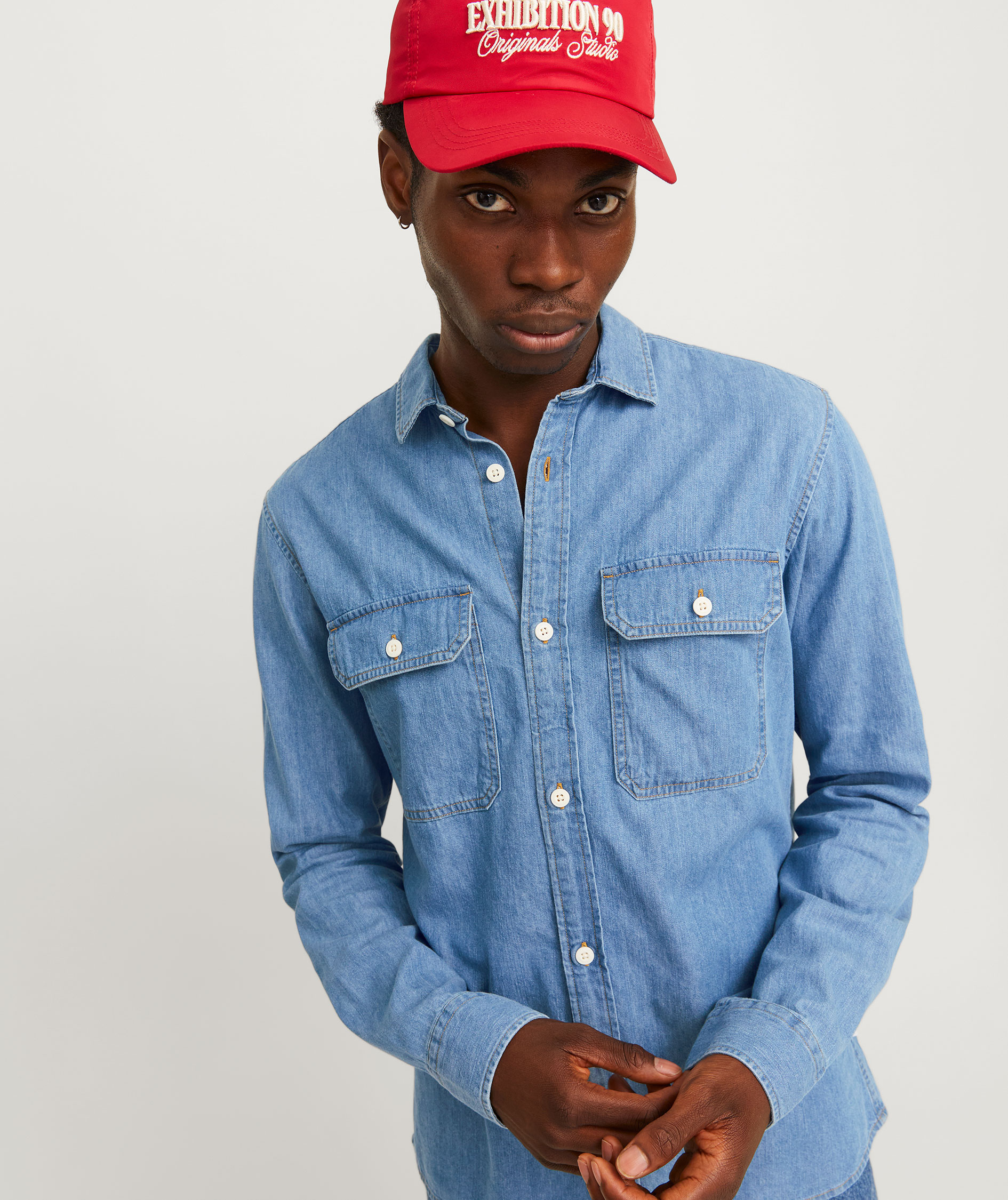 Jack & Jones JJETRAVIS denim shirt, Light Blue Denim, large image number 1