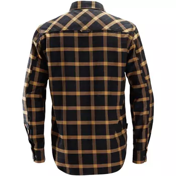 Snickers AllroundWork flannel lumberjack shirt, Black/Brown