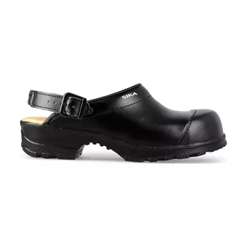 Sika Flex LBS safety clogs with heel strap SB, Black