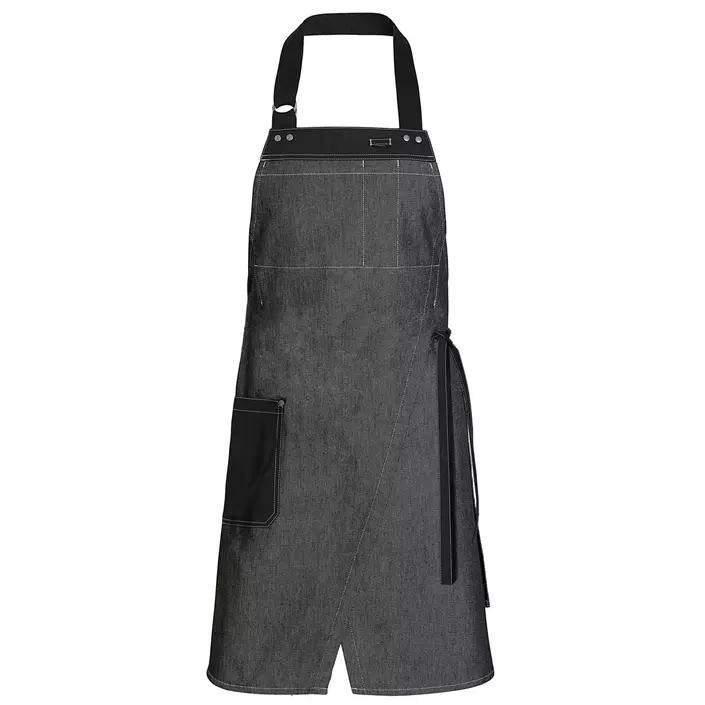 Kentaur Raw bib apron, Grey, Grey, large image number 0