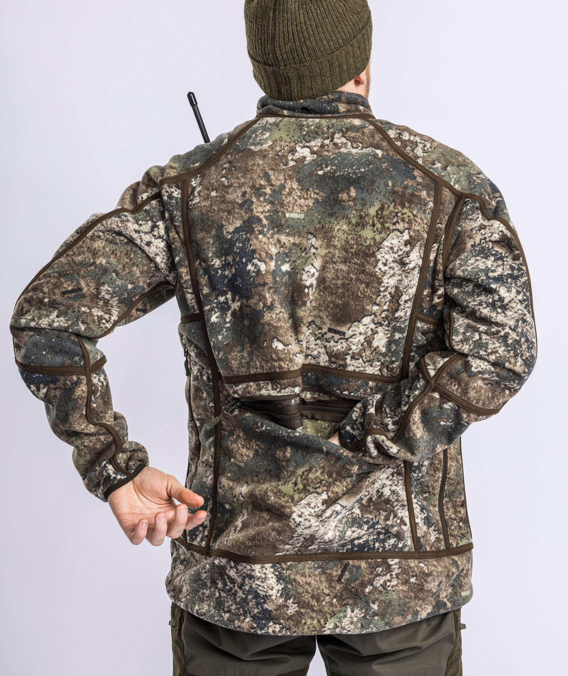 Pinewood&nbsp;Furudal Reversible Camou fleecejakke, Hunting Brown/Strata, large image number 10