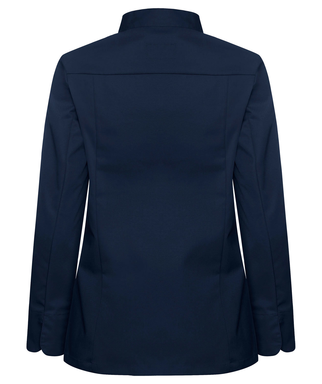 Segers slim fit women's chefs shirt, Marine Blue