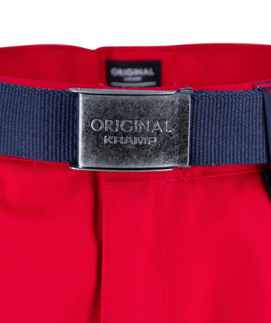 Kramp Original work trousers with belt, Red/Marine Blue, large image number 4