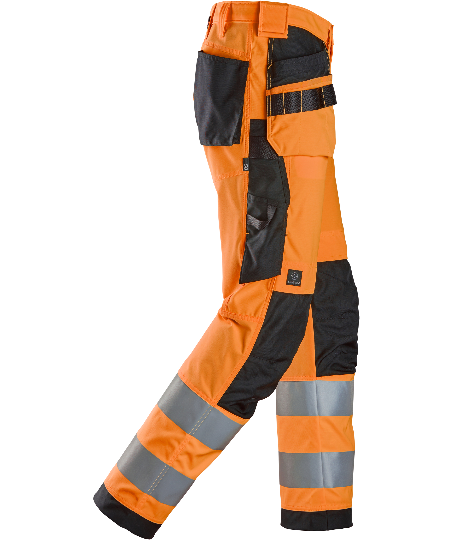 Snickers hantverksbyxa 6238, Varsel Orange/Svart, large image number 2