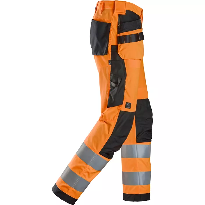 Snickers håndværkerbukser 6238, Hi-Vis Orange/Sort, large image number 2