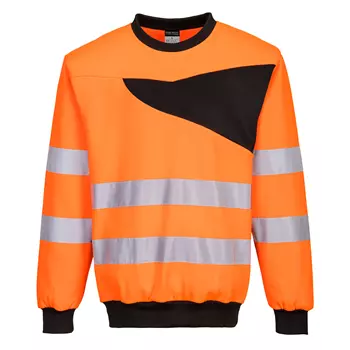 Portwest PW2 Sweatshirt, Hi-Vis Orange/Schwarz