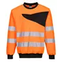 Portwest PW2 sweatshirt, Hi-Vis Orange/Sort