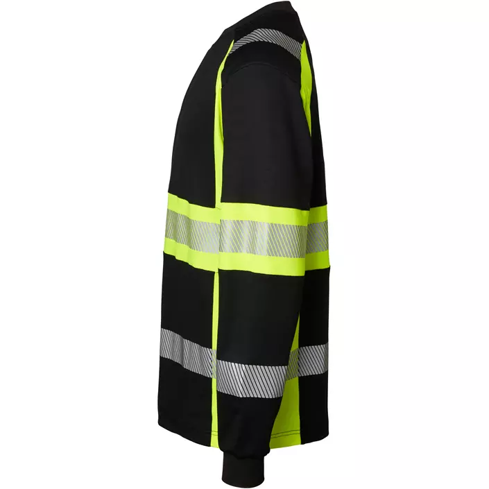 Top Swede langärmliges T-Shirt 601, Schwarz/Hi-Vis Gelb, large image number 3
