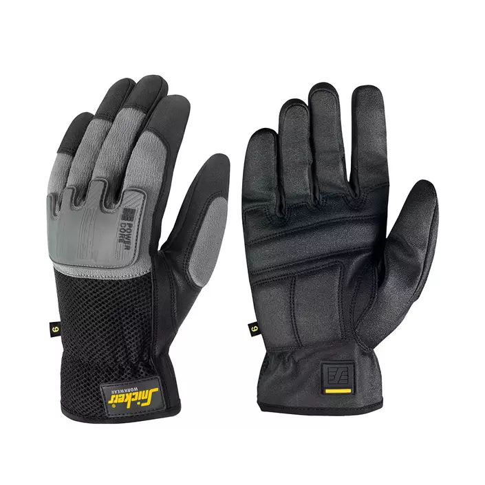 Snickers Power Core work gloves, Black/Stone Grey, large image number 0