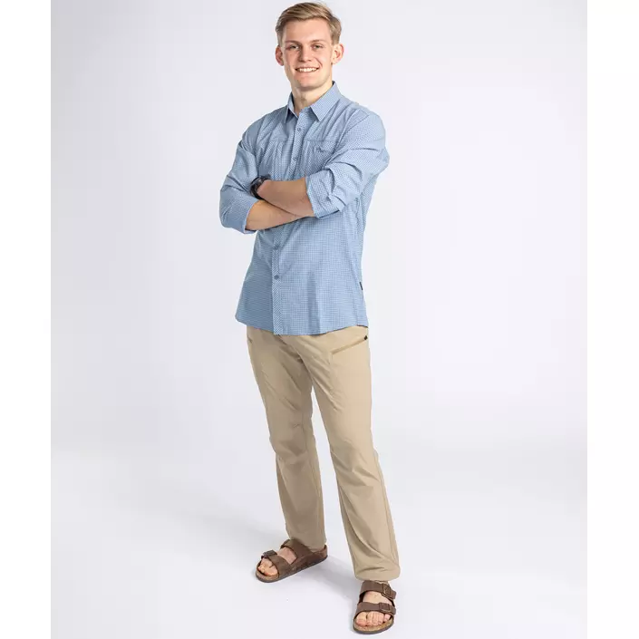 Pinewood NatureSafe skjorte, Fog Blue/Offwhite, large image number 3