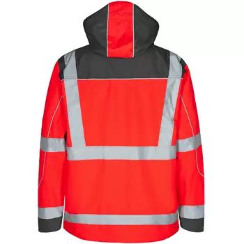 Engel Safety shell jacket, Hi-vis red/grey