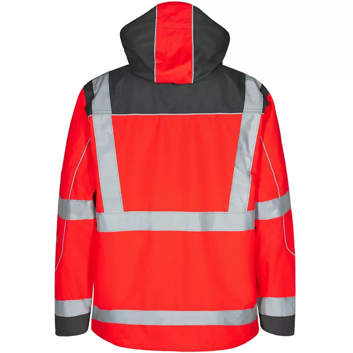 Engel Safety Shell Jacke, Hi-vis rot/grau, large image number 1