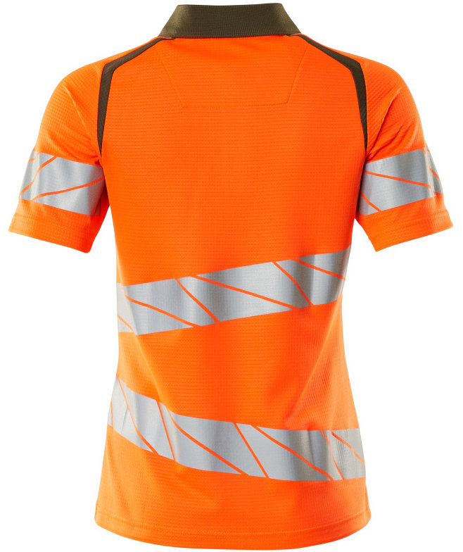 Mascot Accelerate Safe polo T-shirt dam, Varsel Orange/Mossgr&ouml;n, large image number 1