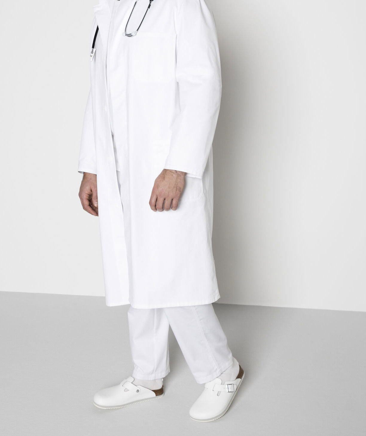 Birkenstock Boston Supergrip Regular Fit sandaler, Vit