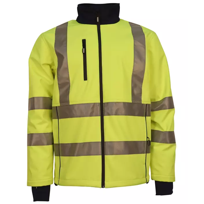 Ocean softshell jacket, Hi-Vis yellow/marine, large image number 0