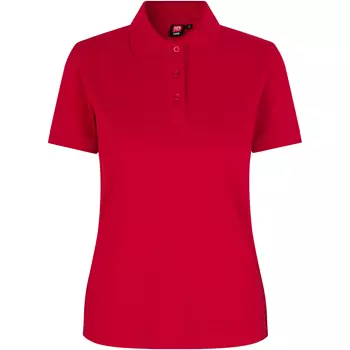 ID Damen Poloshirt mit Stretch, Rot