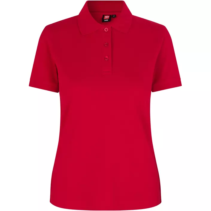 ID women's Pique Polo T-shirt with stretch, Red, large image number 0