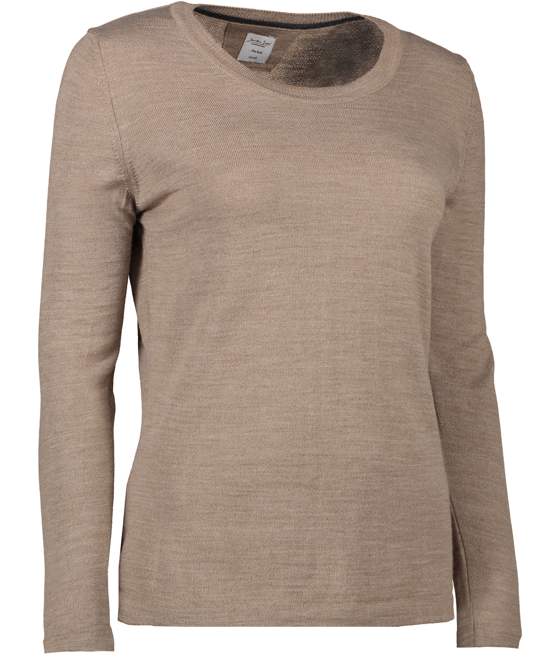 Seven Seas women's knitted pullover with merino wool, Sand melange, large image number 2