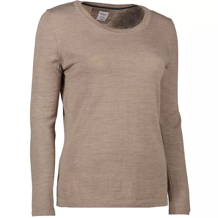 Seven Seas women's knitted pullover with merino wool, Sand melange, large image number 2