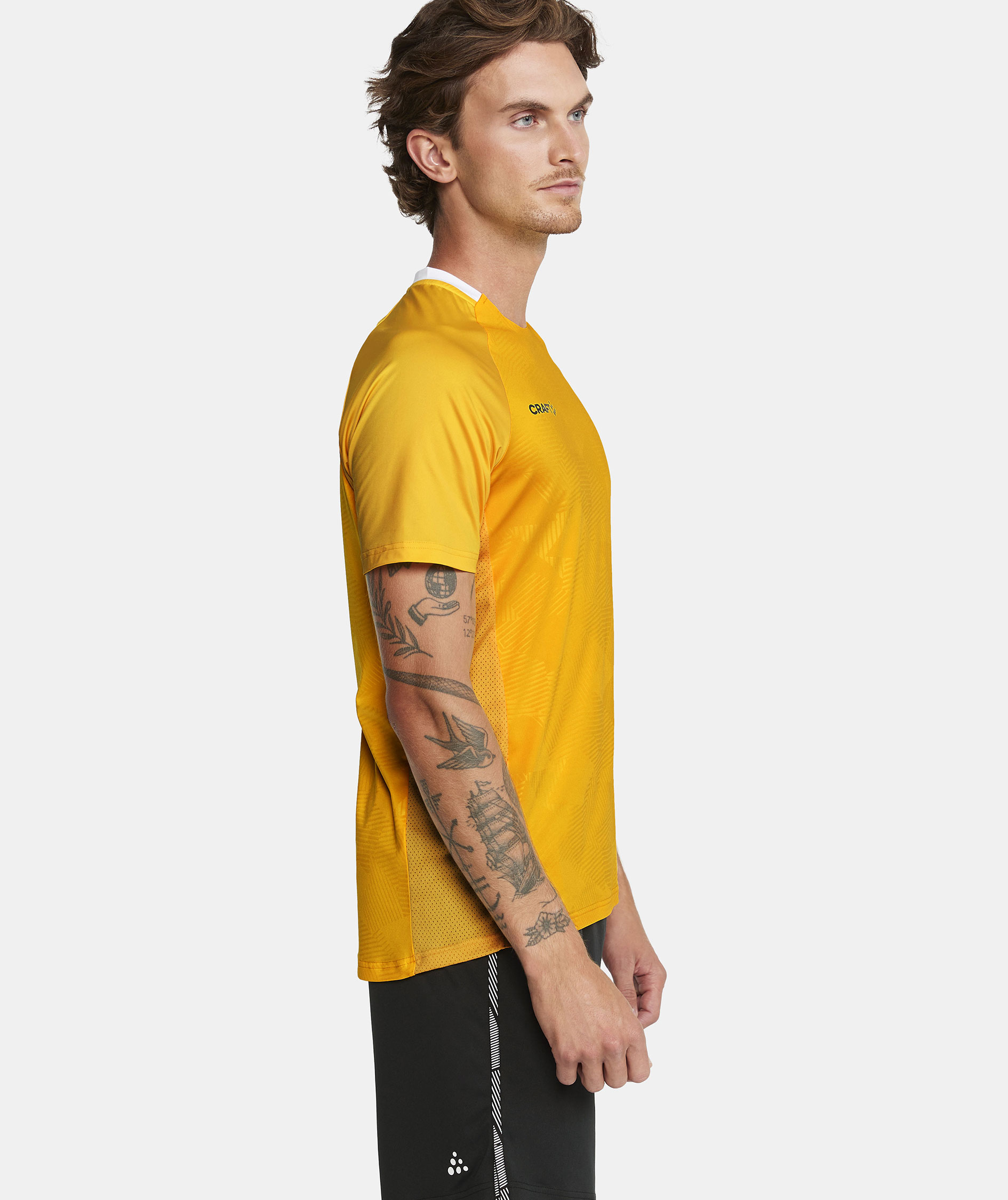 Craft Premier Solid Jersey T-shirt, Sweden yellow, large image number 7