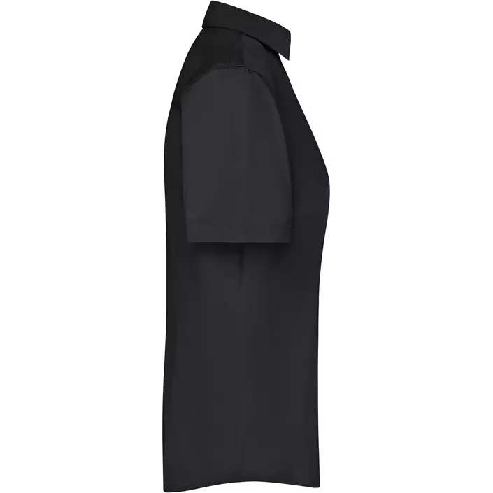 James & Nicholson women's short-sleeved Modern fit shirt, Black, large image number 2