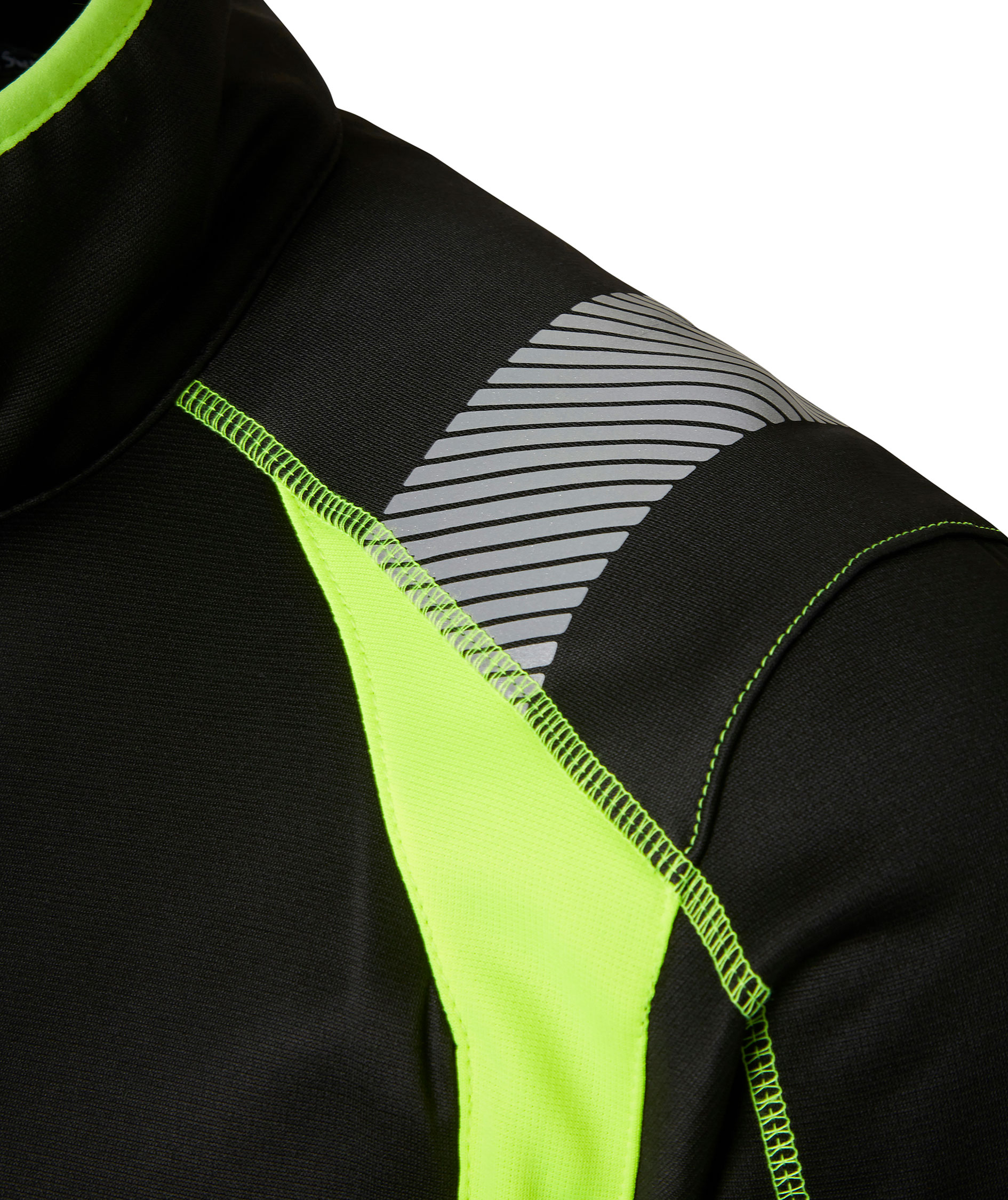 Top Swede cardigan 275, Svart/Varselgul, large image number 4