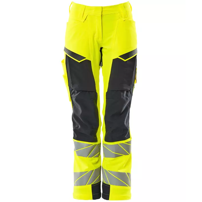 Mascot Accelerate Safe women's work trousers full stretch, Hi-Vis Yellow/Dark Marine, large image number 0