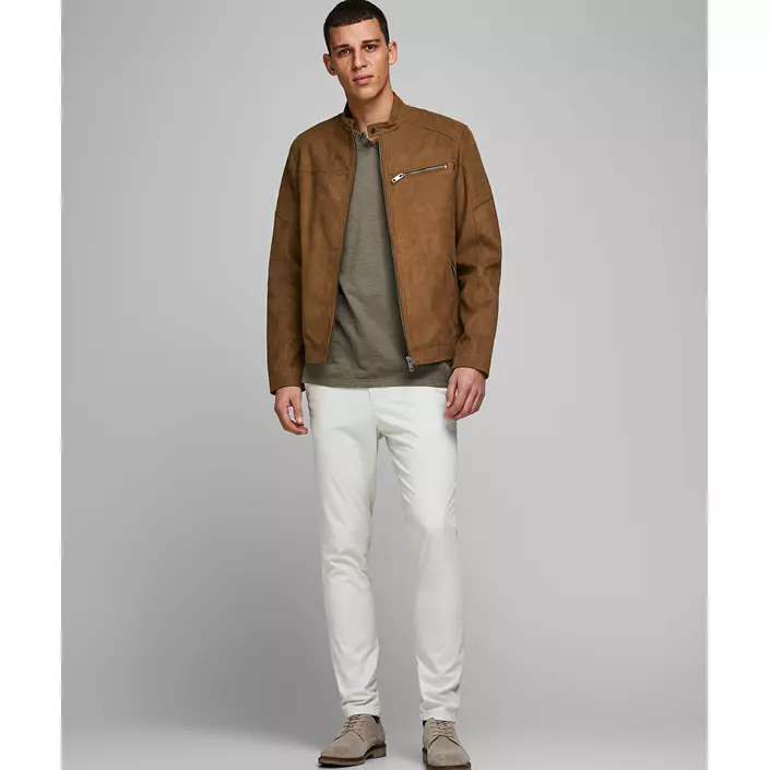 Jack & Jones JJEROCKY faux suede jacket, Cognac, large image number 6