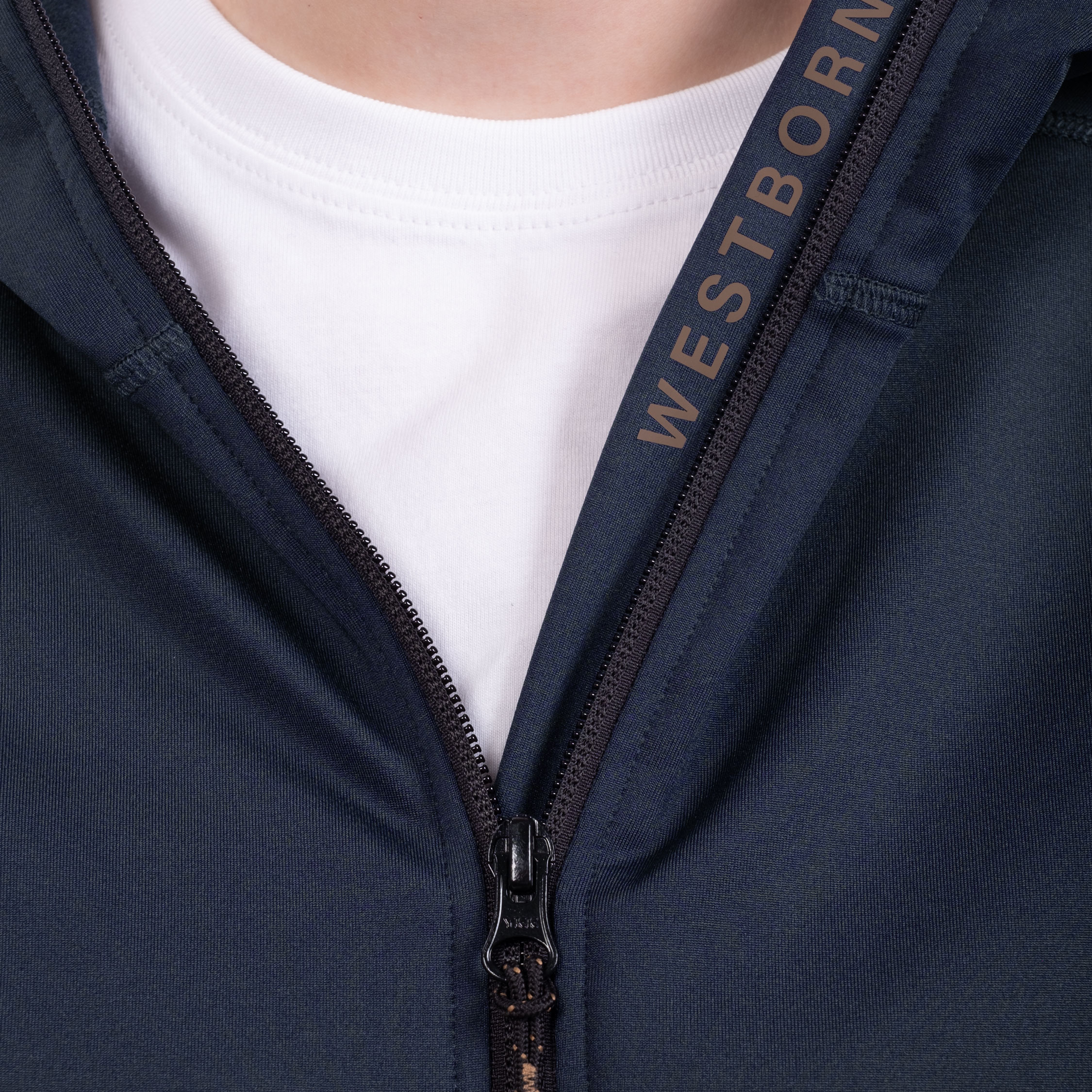 Westborn hoodie med dragkedja dam, Midnight Blue, large image number 7