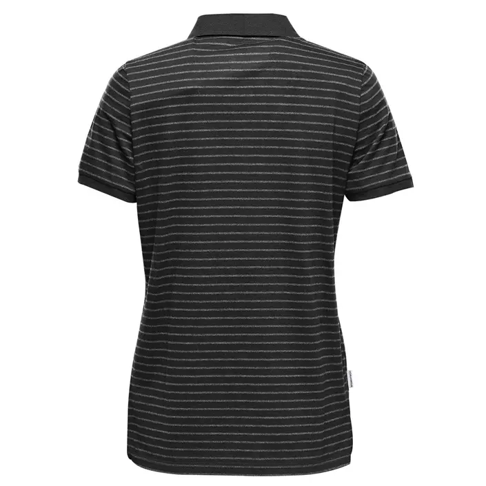 Stormtech Railtown women's polo shirt, Black/Grey Striped, large image number 2