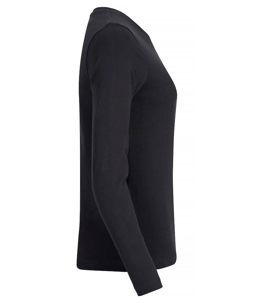 Clique Premium Fashion l&aring;ng&auml;rmad T-shirt dam, Svart, large image number 3