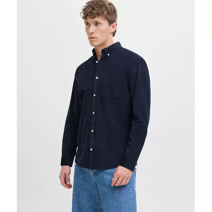 Jack & Jones JJECLASSIC Corduroy skjorta, Sky Captain, large image number 6