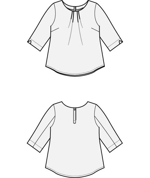 Segers 1212 women's blouse with 3/4 sleeves