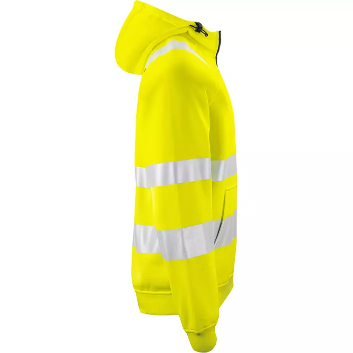ProJob hoodie with zipper, Hi-vis Yellow/Black, large image number 2