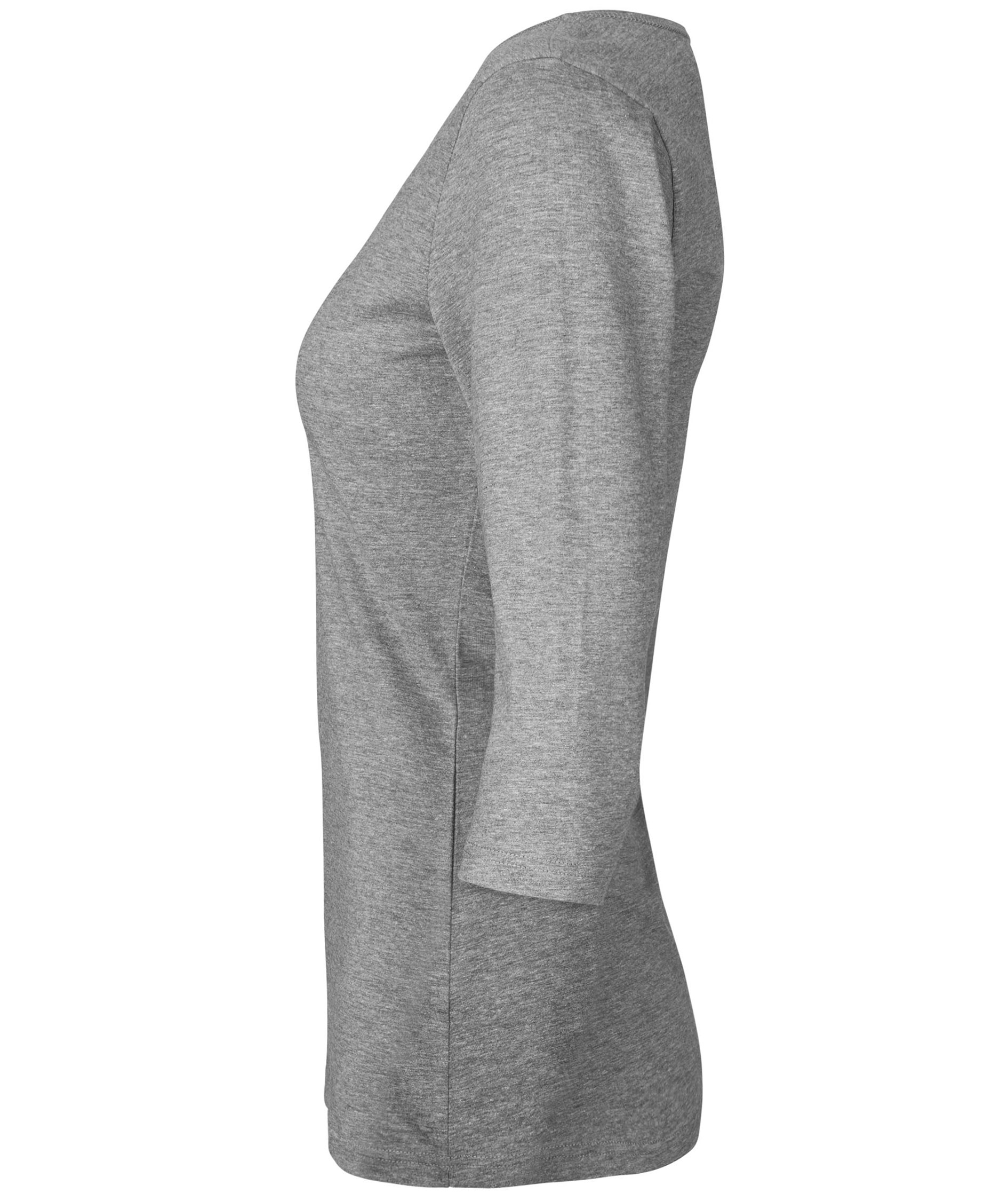 ID 3/4 sleeved women's stretch T-shirt, Grey Melange, large image number 2