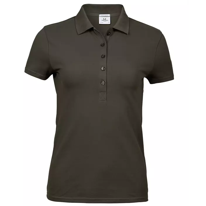 Tee Jays Luxury Stretch Damen Poloshirt, Olivgrün, large image number 0